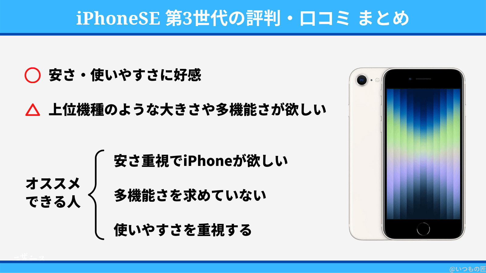 iPhoneSE 第3世代の評判・口コミまとめ
