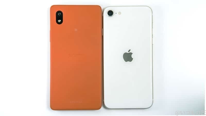 Xperia ACE Ⅲ と iPhone SE 第3世代のサイズ比較