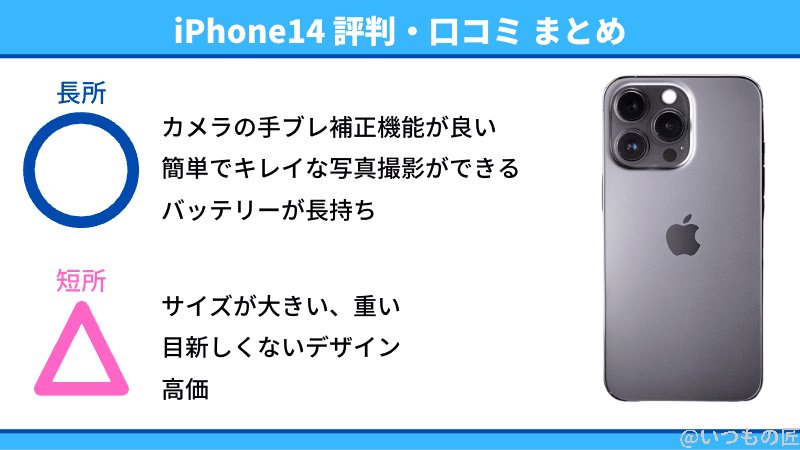 iPhone14の評判・口コミまとめ