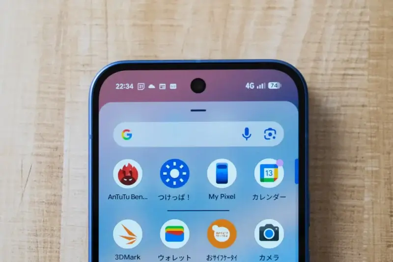 Pixel10のディスプレイ